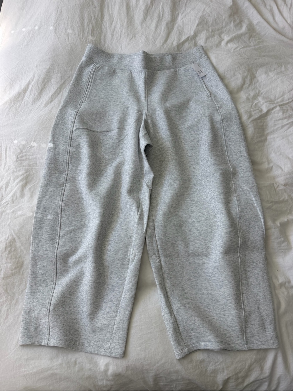 GAP GapFit Barrel Sweatpants Heather Grey Mid Rise Loose Fit Jogger Pants